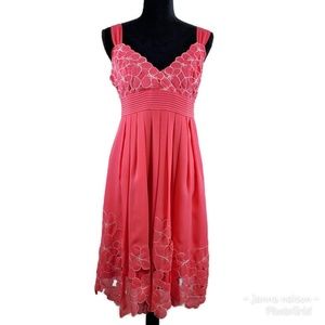 Antonio Melani Embroidered Pink Flower Dress 6
